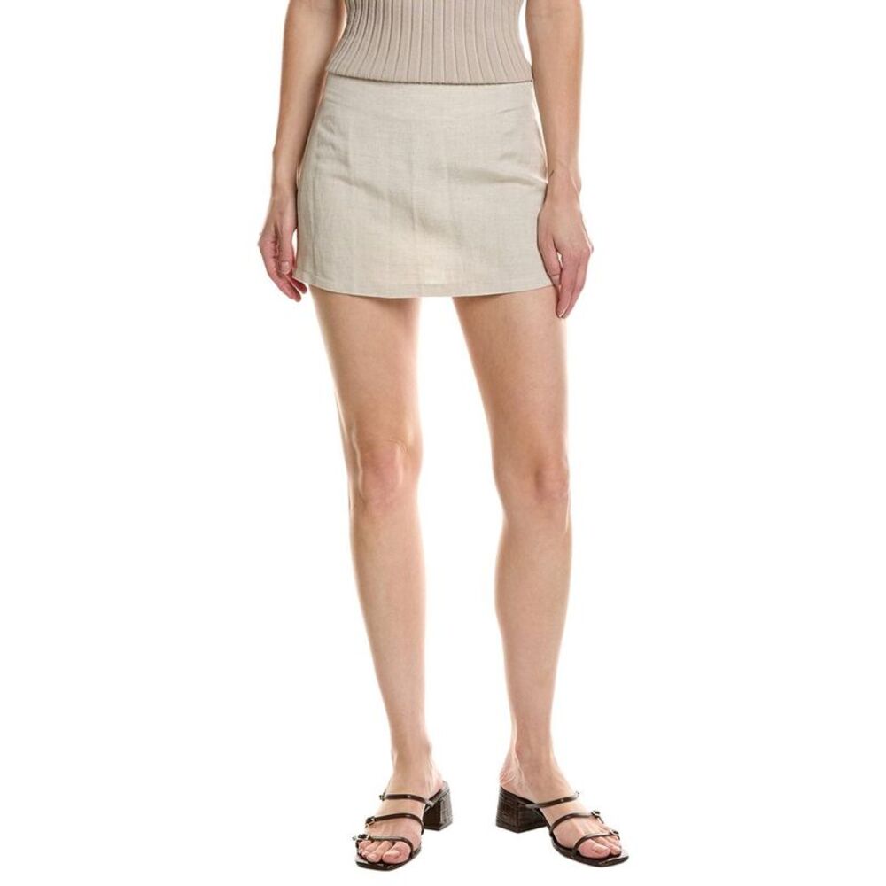 Nia Womens  Valencia Linen-Blend Skort, Brown